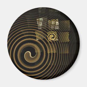 Hypsis Abstracte Art Round Magnet