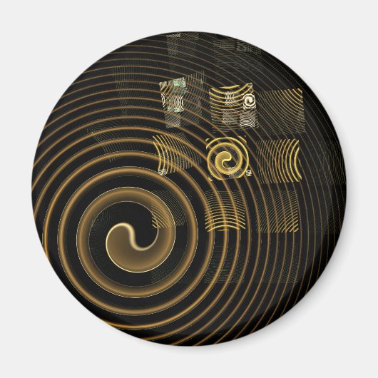 Hypsis Abstracte Art Round Magnet (Voorkant)