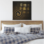 Hypsis Abstracte Art Wrapped Canvas Print (Insitu (Slaapkamer))