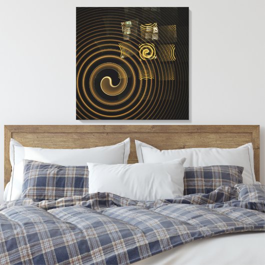 Hypsis Abstracte Art Wrapped Canvas Print (Insitu (Slaapkamer))