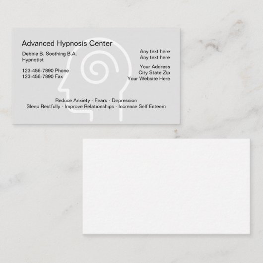 Hypsis Thema Hoofd Grafische Visitekaartjes (Voorkant / Achterkant)