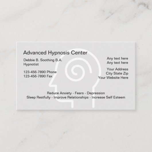 Hypsis Thema Hoofd Grafische Visitekaartjes (Voorkant)