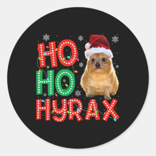 Hyraxmas Kerst Grappig Schattige Xmas Pajama Hyrax Ronde Sticker