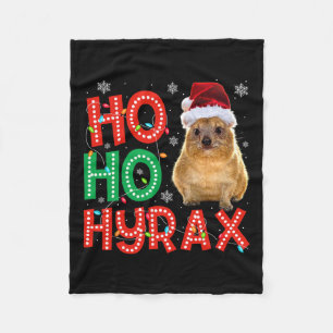 Hyraxmas Kerstmis Grappige Cute Kerstmis Pyjama Hy Fleece Deken