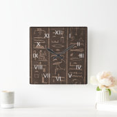 Hyroglifics Vierkante Klok (Huis)