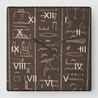Hyroglifics Vierkante Klok