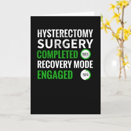 Hysterectometerugwinning | Uterus-chirurgische ing Kaart (Gele Bloem)