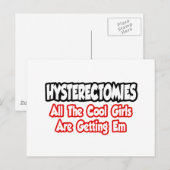 Hysterectomie...alle coole meisjes krijgen me briefkaart (Voorkant / Achterkant)