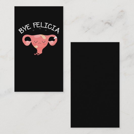 Hysterectomie Bewustmaking Uterus Verwijdering Visitekaartje (Voorkant / Achterkant)