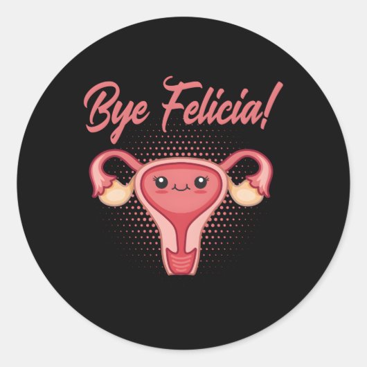 Hysterectomie en uteriene werking Survivo Ronde Sticker (Voorkant)