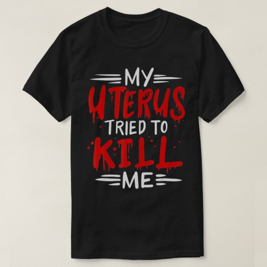 Hysterectomie Funny Uterus T-shirt (Design voorkant)