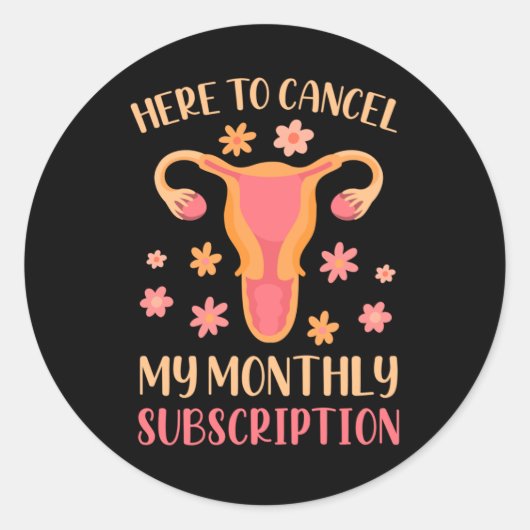 Hysterectomie ondersteunt Uterus Verwijdering Over Ronde Sticker (Voorkant)
