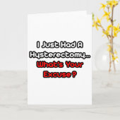 Hysterectomie... wat is je excuses? kaart (Gele Bloem)