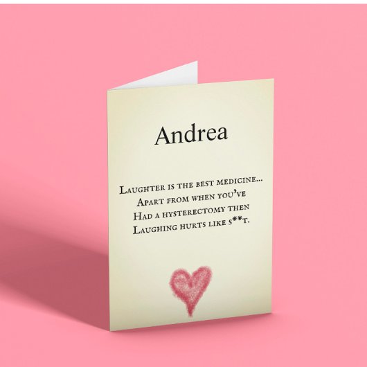 Hysterectomy Recovery Funny Card Kaart