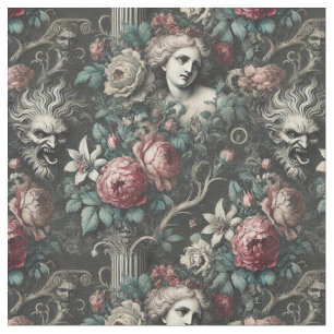 Hysterie Verbergt In De Bloemen – Gothic Classic T Stof