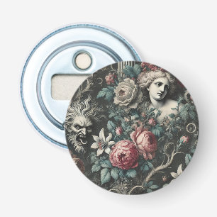 Hysterie Verbergt In De Bloemen - Gotisch Victoria Button Flesopener