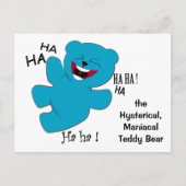 Hysterisch, ManiacalTeddy Beer Briefkaart (Voorkant)
