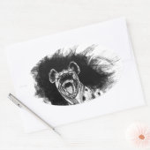 Hysterische Hyena Ovale Sticker (Envelop)