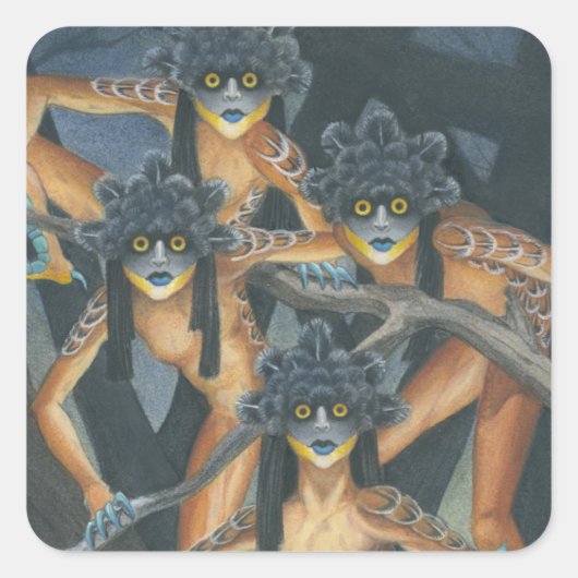 Hyter Sprites Vierkante Sticker (Voorkant)