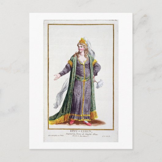 Hyu-Chen, echtgenote van Genghis Khan, uit de Rece Briefkaart (Voorkant)