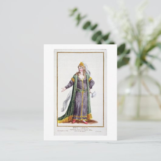 Hyu-Chen, echtgenote van Genghis Khan, uit de Rece Briefkaart (Staand voorkant)