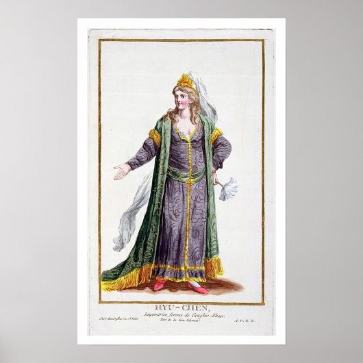 Hyu-Chen, echtgenote van Genghis Khan, uit de Rece Poster (Voorkant)