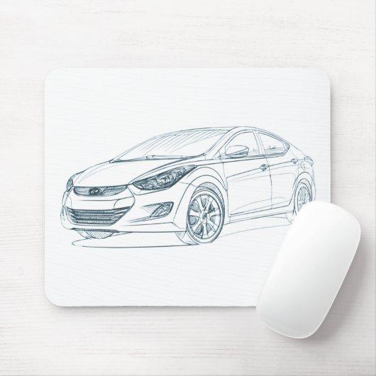 Hyu Elantra 2011 Muismat (Met muis)