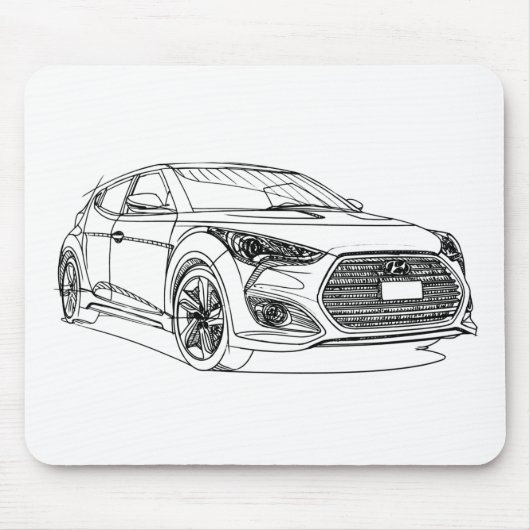 Hyu Veloster Turbo 2013 Muismat (Voorkant)