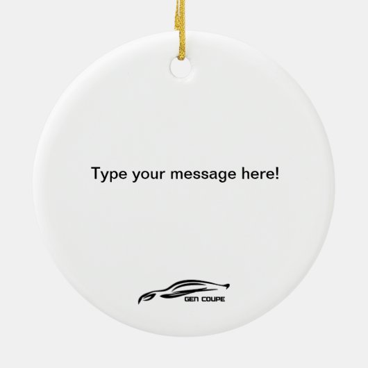 Hyundai Genesis Coupe Rear Uitzicht Keramisch Ornament (Achterkant)