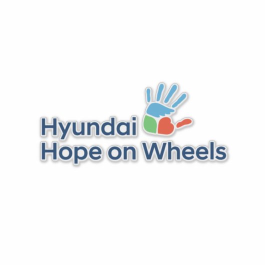 Hyundai Hope on Wheels Extra Large Sticker  (Voorkant)
