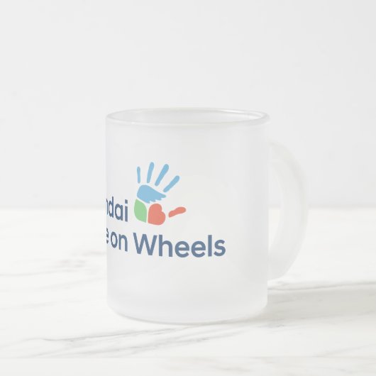 Hyundai Hope on Wheels Frosted Coffee Mug Matglas Koffiemok (Voorkant rechts)