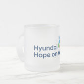 Hyundai Hope on Wheels Frosted Coffee Mug Matglas Koffiemok (Voorkant links)