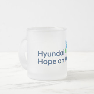 Hyundai Hope on Wheels Frosted Coffee Mug Matglas Koffiemok