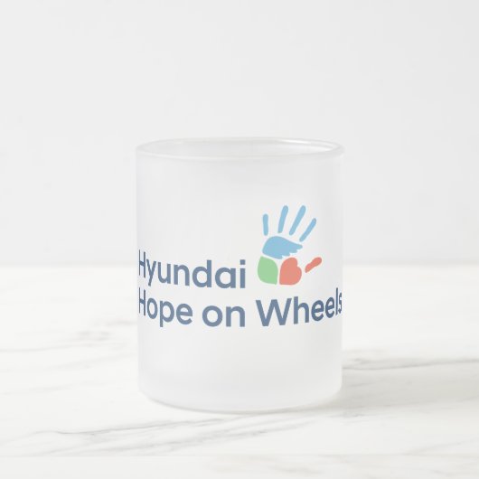 Hyundai Hope on Wheels Frosted Coffee Mug Matglas Koffiemok (Center)