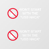 Hyundai Kia anti-diefstal Kia Boys x2 Wit T Cling Raamsticker (Vel)