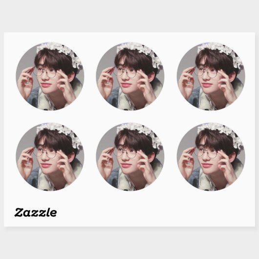 Hyunjin Ronde Sticker (Vel)
