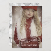 Hyvää joulua feestdagenkaart (Voorkant / Achterkant)