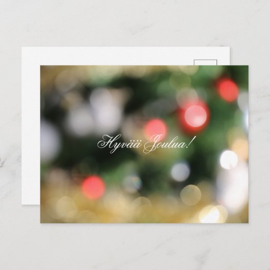 "Hyvää Joulua" Fins kerstBriefkaart Briefkaart (Voorkant / Achterkant)