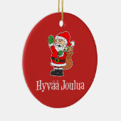 Hyvaa Joulua Fins kerstkerstkerstkerstkerstkerstke Keramisch Ornament (Rechts)