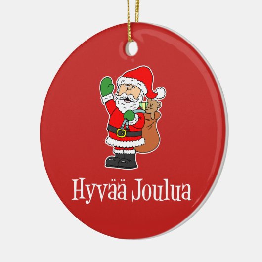 Hyvaa Joulua Fins kerstkerstkerstkerstkerstkerstke Keramisch Ornament (Links)
