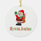 Hyvaa Joulua Fins kerstkerstkerstkerstkerstkerstke Keramisch Ornament (Voorkant)