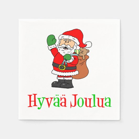 Hyvaa Joulua Fins kerstkerstkerstkerstkerstkerstke Servet (Voorkant)