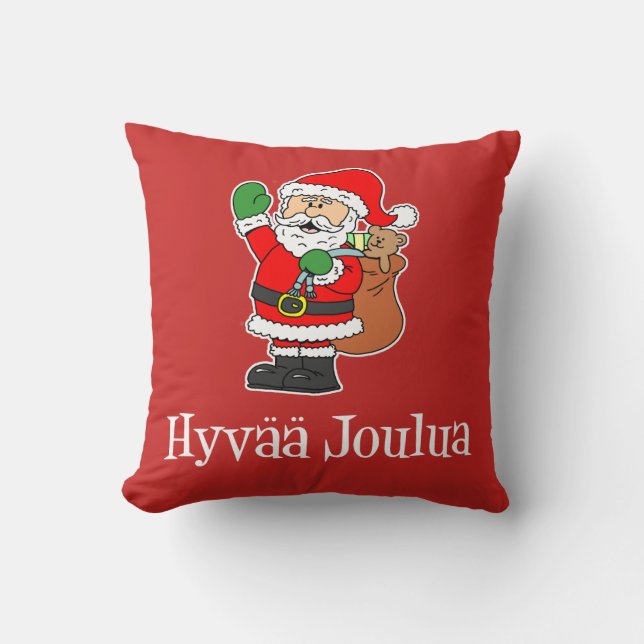 Hyvaa Joulua Fins kerstkerstkerstkerstSierkussen Kussen (Voorkant)
