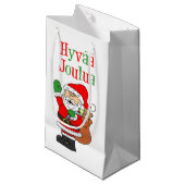 Hyvaa Joulua Finse kerstkerstkerstman Klein Cadeauzakje (Voorkant Gekanteld)
