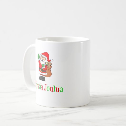 Hyvaa Joulua Finse kerstkerstkerstman Koffiemok (Voorkant links)