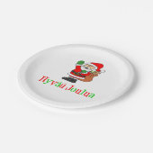 Hyvaa Joulua Finse kerstkerstkerstman Papieren Bordje (Gekanteld)