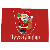 Hyvaa Joulua Finse kerstman (RED) Groot Cadeauzakje (Achterkant)