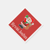 Hyvaa Joulua Finse kerstman (RED) Servet (Hoek)