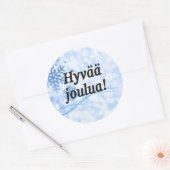 Hyvää joulua! Vrolijk kerstfeest in Finse bf Ronde Sticker (Envelop)