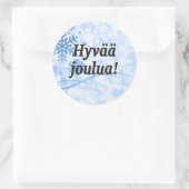 Hyvää joulua! Vrolijk kerstfeest in Finse bf Ronde Sticker (Tas)